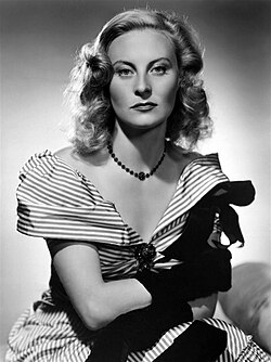 Fotografía publicitaria de l'actriz francesa Michèle Morgan t'a cinta The Chase (1946).