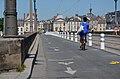 La piste cyclable bidirectionnelle aménagée fin mai 2020.