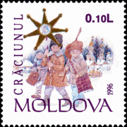 Sur un timbre moldave de 1996