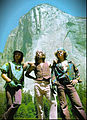 Billy Westbay, Jim Bridwell, et John Long après la première ascension en un jour en 1975