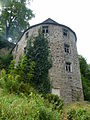 „Trommel“: Nordseite der Burgruine in Stadt Wehlen