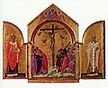 A small triptych for private devotion of the Crucifixion, in Siena.