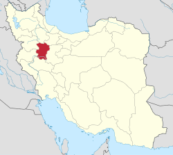 Lage der Provinz Hamadan im Iran