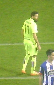 Morales durante un'incontro con il Levante nel 2016.