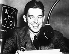 Ronald Reagan annonceur de la station de radio WHO en 1934-1937.