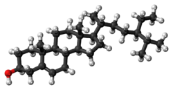 Ball-and-stick model of the sitosterol molecule