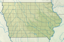 Location of Lost Island Lake in Iowa, USA.