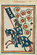 Hartmann von Aue - Dal Codex Manesse (secolo XIV)