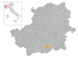 Locatie van Cercenasco in Turijn (TO)