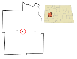 Location of Dunn Center, North Dakota