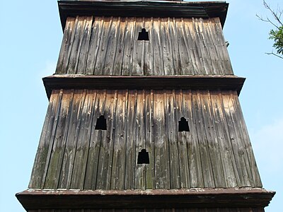 Clocher-tour en bois à Turzańsk, Pologne - détail (1817).