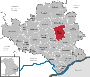 Poziția localității Pfarrkirchen