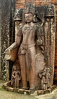 Relief "standing figure of Manjushri" in the Buddhist temple.[63]