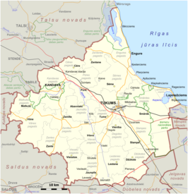 Kaart van Tukuma novads