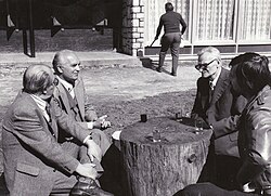Výbor Matice slovenské v Kantorské dolině (zleva Vladimír Reisel, Pavel Paška, Andrej Plávka a Štefan Haviar)