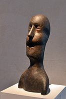 Screaming Head, 1957, patinated plaster, GASK Kutná Hora