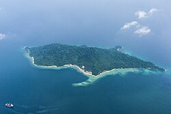 Pemandangan udara Pulau Sepanggar