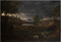 Gewitterlandschaft mit Pyramus und Thisbe von Nicolas Poussin, 1651