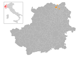 Locatie van Trausella in Turijn (TO)