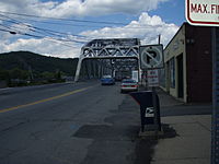 Facing the bridge to Port Jervis, New York on US Routes 6 and 209