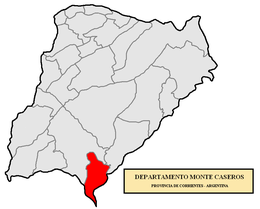 Dipartimento di Monte Caseros – Mappa
