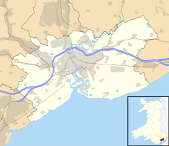 Mapa konturowa Newport, w centrum znajduje się punkt z opisem „Newport”