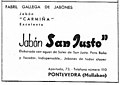 Publicidade do sabão San Justo (1939)