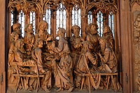 Детали тайной вечери из Алтаря святой крови, 1501–05, Тильман Рименшнейдер, Ротенбург-об-дер-Таубер, Бавария