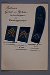 Gradbeteckningar för underofficerare vid flottan 1919-1925. Armémuseum.