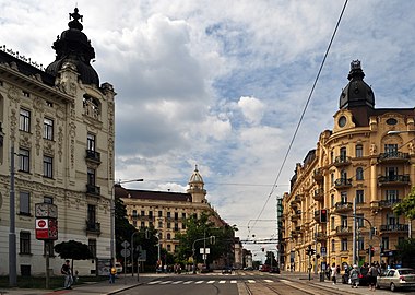 Secesní domy na Konečného náměstí v Brně