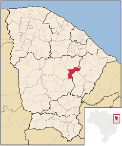Localização de Banabuiú no Ceará