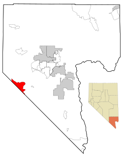 Location of Sandy Valley in Clark County, Nevada