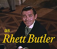 Clark Gable como Rhett Butler no trailer do filme "Gone with the Wind" (1939).