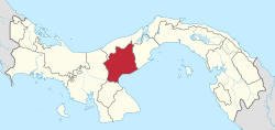 Kokles province Panamas kartē