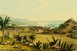 Port Maria, 1825, engraving by James Hakewill