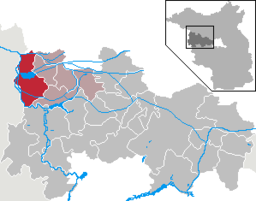 Läget för kommunen Havelaue i Landkreis Havelland