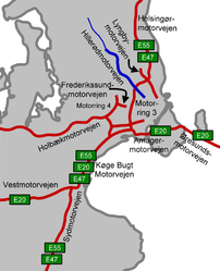 Hillerødmotorvejens forløb