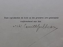 Signature de Camille Jullian