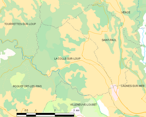 Poziția localității La Colle-sur-Loup