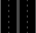 Jalan empat lajur dengan dua jalur yang dipisah median jalan