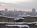 Downtown Suceava, as seen from the medieval Seat Fortress (December 2005)