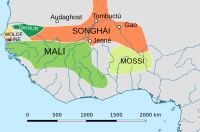 Malí, Songhai y los Estados circundantes, en torno a 1530.