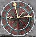 16th-century mechanical clock + calendar, using the symbols of the eponymous planets for the days of the week.