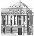 Арх. Валлєн Деламот. Центральна частина фасаду Академії мистецтв, проект 1773 р.