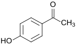 Strukturformel von 4-Hydroxyacetophenon (4-HAP)