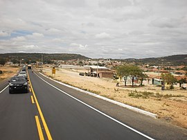 BR-230 e panorama de Junco do Seridó.