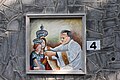 P. Frandina, don Carmine De Bartolo incorona la statua della Madonna detta "della Pace" e del Castello, murales