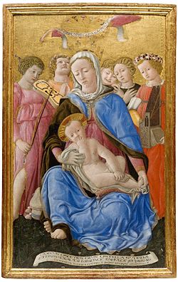 Доменико ди Бартоло. «Мадонна Смирение» 1433 г. Сиена, Пинакотека