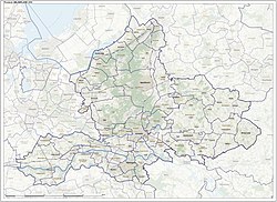 Kaart van die provinsie Gelderland