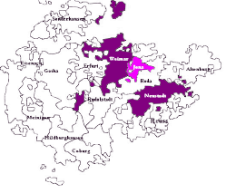 Plasseringa til Sachsen-Weimar